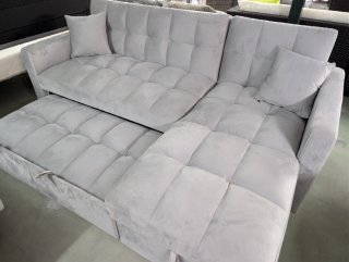 Sofá Cama Chaise Longue Gris