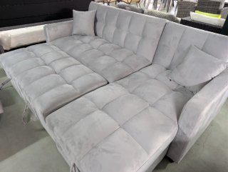 Sofá Cama Chaise Longue Gris