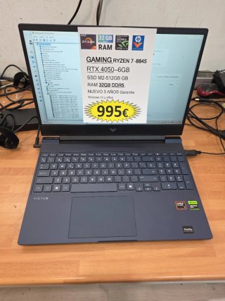 HP Victus Ryzen 7 RTX 4050 RAM32GB NUEVO