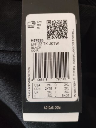 Chaqueta Adidas Mujer Negra Talla XXL