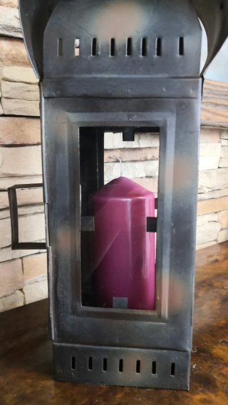 Farol metálico para vela