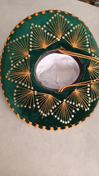 Sombrero Mexicano Verde y Naranja