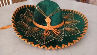 Sombrero Mexicano Verde y Naranja