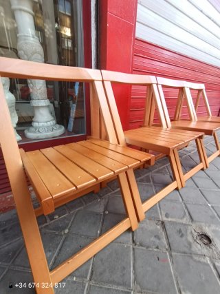 Mesa comedor madera plegable + 4 sillas