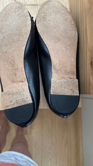 Bailarinas Chanel Piel Negra Talla 38