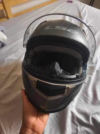 Casco Moto LS2 Talla M Gris