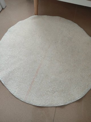 Alfombra redonda beige
