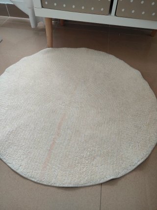 Alfombra redonda beige