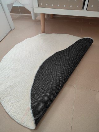 Alfombra redonda beige