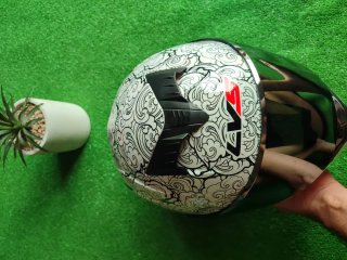 Casco integral moto S gato blanco unisex