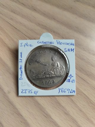 Lote 4 monedas 5 ptas. (Replicas de época)