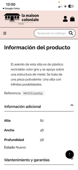 Sillas Inga Mostaza la Maison Coloniale