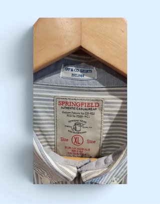 Camisa Springfield Raya Azul Talla XL