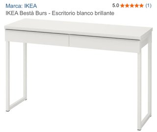 Escritorio Ikea Besta Burs 2 cajones