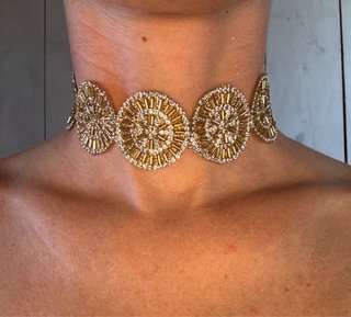 Choker Noria Dorado Abalorios