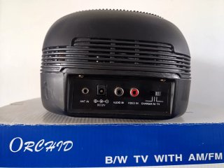 Televisor portátil B/N Orchid con Radio AM/FM