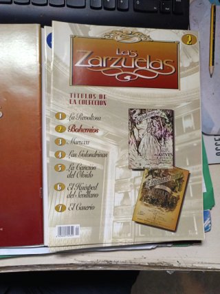 Historia de las zarzuelas, 7 fascículos y tapas.