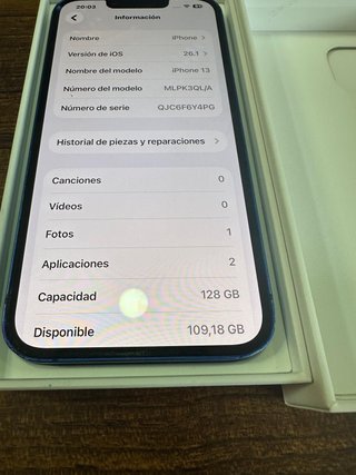 iPhone 13 Azul 128GB - Como Nuevo