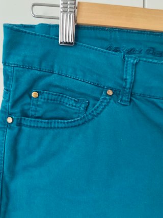 Pantalón Cortefiel mujer verde azulado