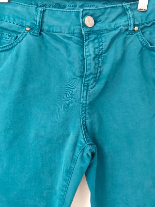 Pantalón Cortefiel mujer verde azulado