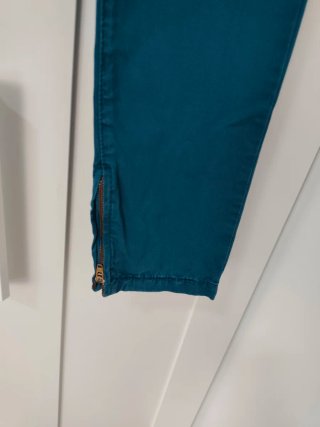 Pantalón Cortefiel mujer verde azulado