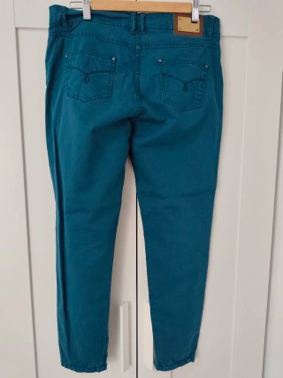 Pantalón Cortefiel mujer verde azulado