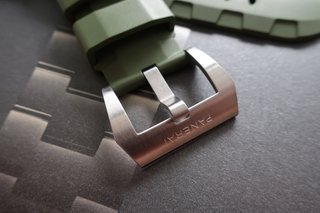 Correa caucho Accordion Verde para Panerai 24mm