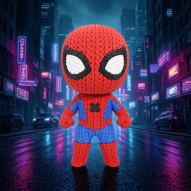 Figura Spiderman Crochet Impresión 3D