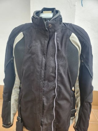 Chaqueta Moto Negra y Gris