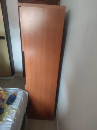 Mueble organizador madera y cristal