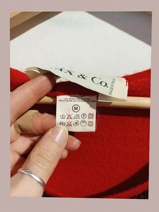 Jersey rojo con decoración de cuentas en el cuello Max & Co. talla M