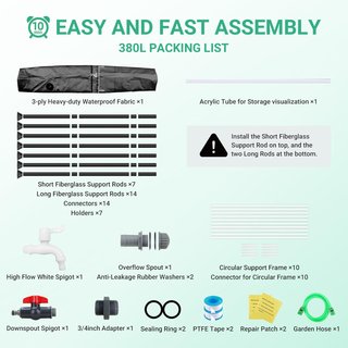 Tanque de agua Famirosa 380L Plegable