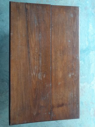 Mesita brocanter pino con cajón