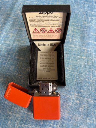 Zippo Arancione Originale