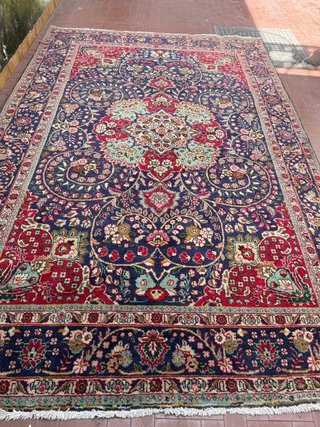 Tappeto Persiano Tabriz Annodato a Mano