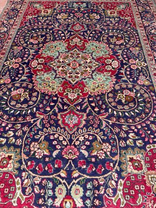 Tappeto Persiano Tabriz Annodato a Mano