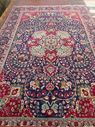 Tappeto Persiano Tabriz Annodato a Mano