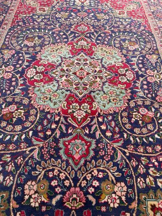 Tappeto Persiano Tabriz Annodato a Mano