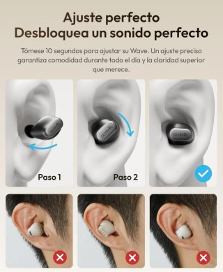 Auriculares Bluetooth Negro con IA