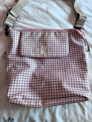 Bolso Carro Bebé Cuadros Rosa Walking Mum