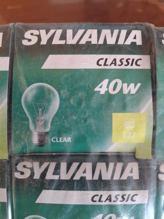 20 Bombillas Sylvania Clásicas 60w y 40w