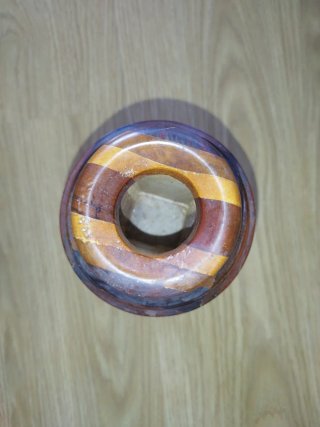Jarrón de madera vintage