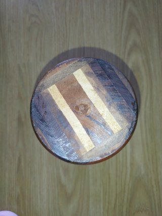 Jarrón de madera vintage