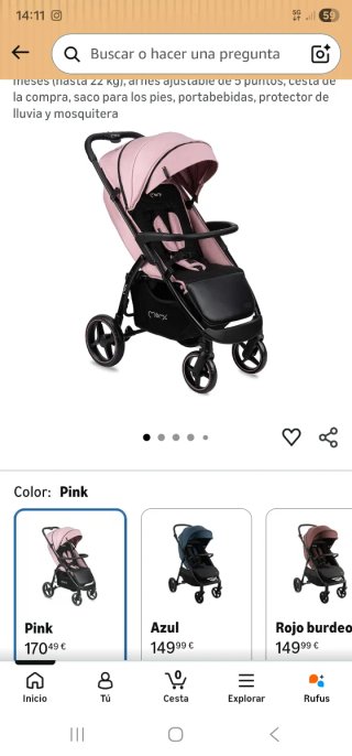 Kinderkraft R Miya Silla de Paseo Rosa