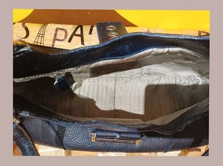 Borsa in pelle Prada, blu.
