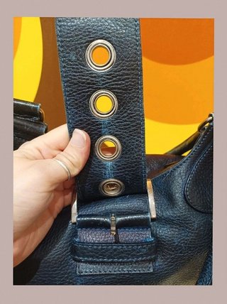 Borsa in pelle Prada, blu.