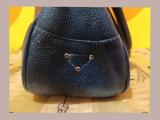 Borsa in pelle Prada, blu.