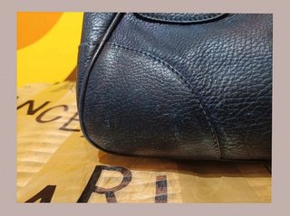 Borsa in pelle Prada, blu.