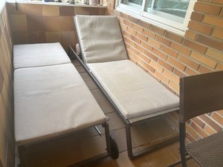2 Hamacas de hierro con colchones