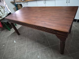 Mesa comedor madera maciza fija